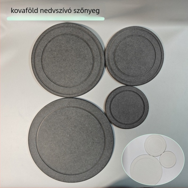 Diatomaceous Earth nedvszívó matrac növénytartóhoz, egyszínű virágtartó alátét, nedvességálló irodai és otthoni használatra