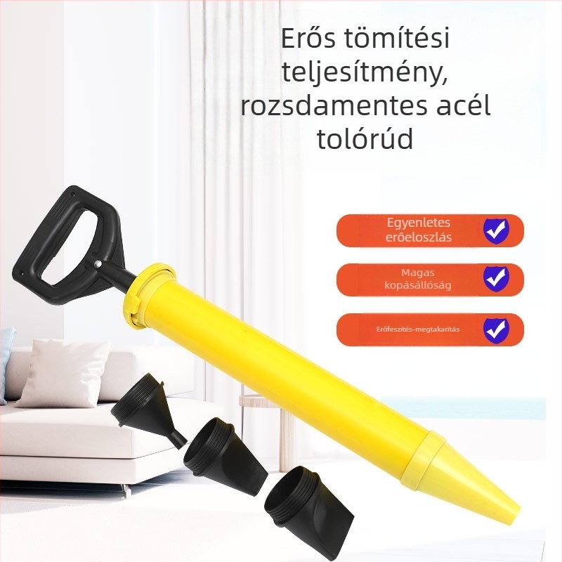 Cementhabarcs tömítőpisztoly ajtók és ablakok tömítéséhez – grouting eszköz szívóhengerrel, kézi injekció