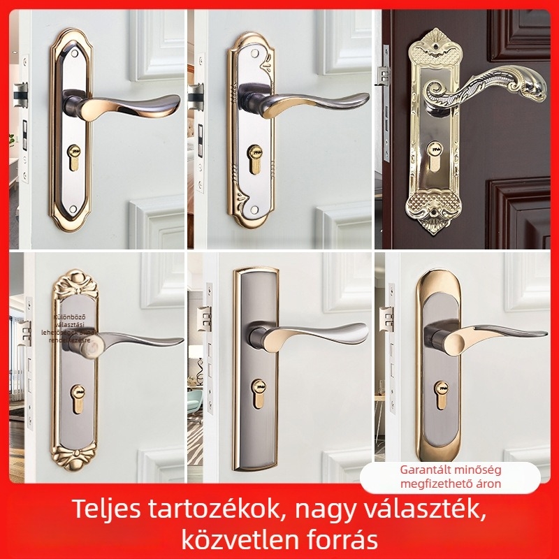 Youyi Európai stílusú beltéri ajtózár tömörfa ajtókhoz kilinccsel – mechanikus zár a hálószobához és belső ajtókhoz