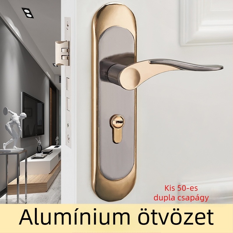 Youyi Európai stílusú beltéri ajtózár tömörfa ajtókhoz kilinccsel – mechanikus zár a hálószobához és belső ajtókhoz