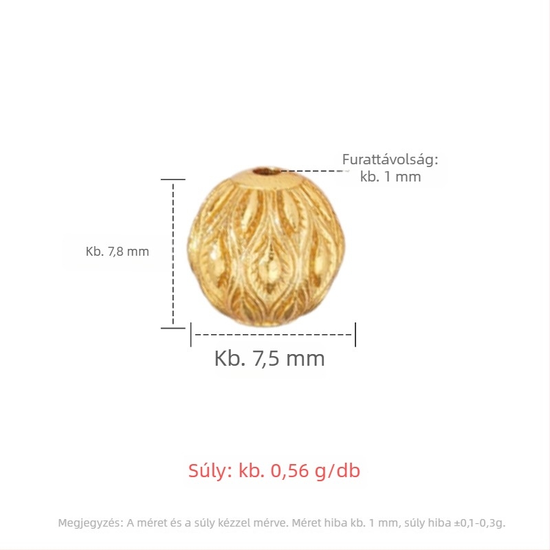 Silver Love S925 ezüst — kerek kis spacer gyöngyök DIY karkötőhöz, kristályos kiegészítők