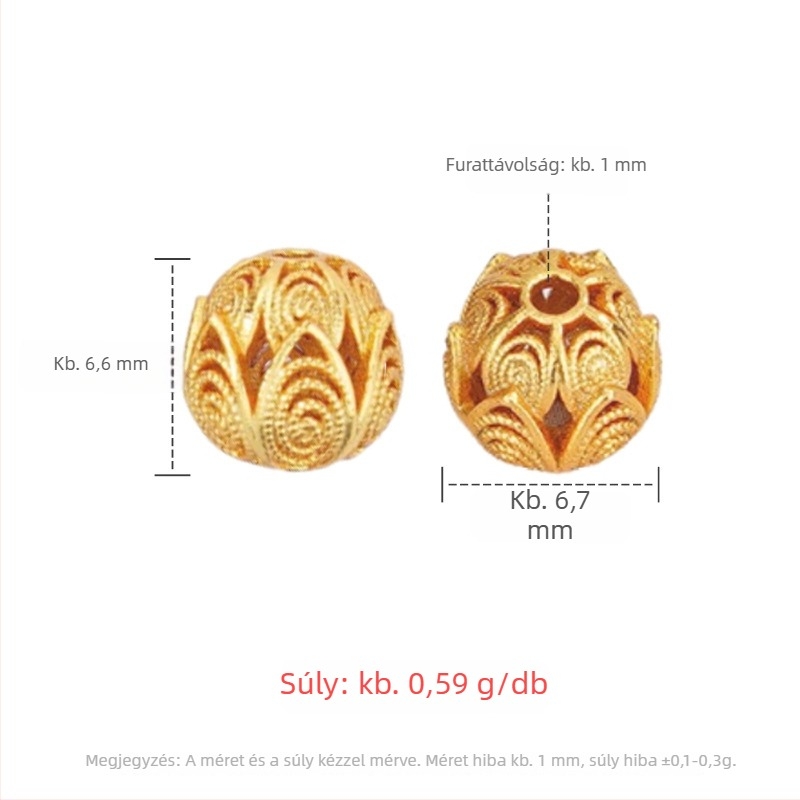 Silver Love S925 ezüst — kerek kis spacer gyöngyök DIY karkötőhöz, kristályos kiegészítők