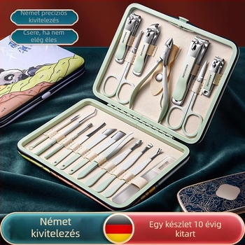 Szivárgás elleni körömvágó készlet férfiaknak és nőknek, háztartási pedikűr készlet diagonális állkapcsos ollóval