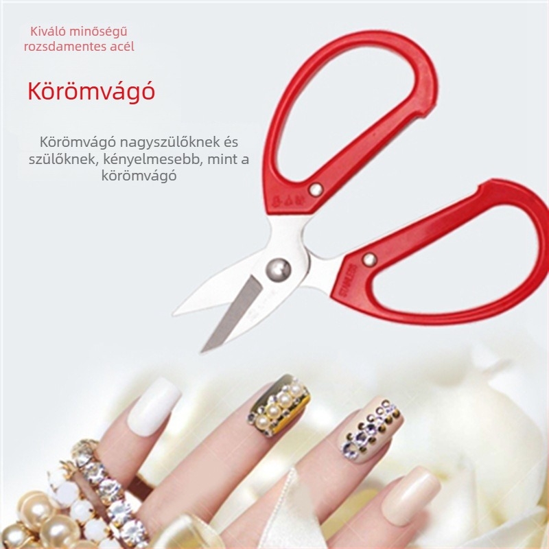 Jinda Rimei Körömvágó olló rozsdamentes acélból, manikűrhöz, vastag körmökre