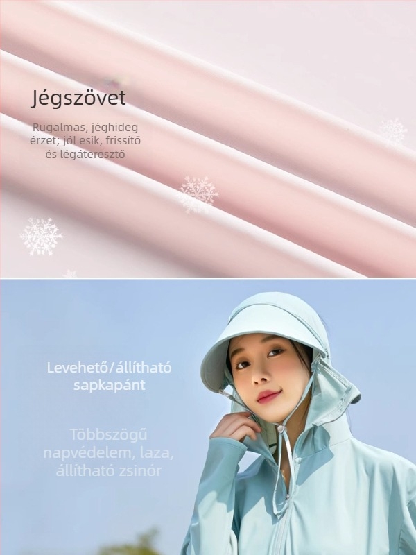 Uniszex könnyű kapucnis UV-védett széldzseki, nyári nylon anyagú, UPF50+, gyorsan száradó, légáteresztő, kerékpárhoz, túrázáshoz, hegymászáshoz és szabadtéri tevékenységekhez