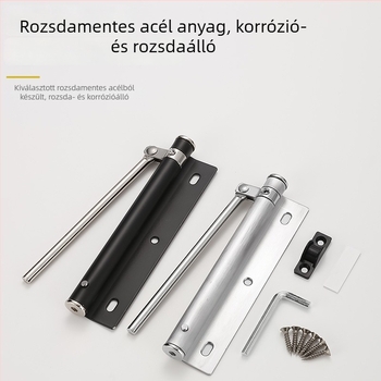 Rozsdamentes acél ajtócsukó otthoni használatra, egyszerű és csendes záróeszköz, toló-húzó ütközésgátló mechanizmus