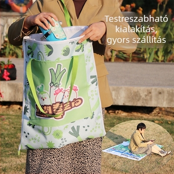 Kültéri többfunkciós összecsukható piknik matrac vászon hordtáskával, nagy és könnyű, kettős használatra