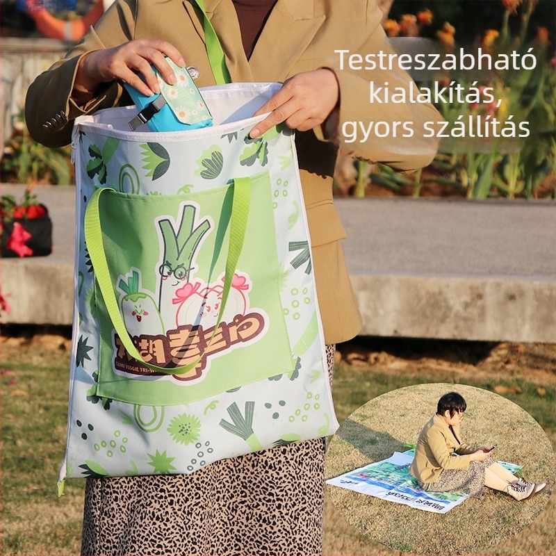Kültéri többfunkciós összecsukható piknik matrac vászon hordtáskával, nagy és könnyű, kettős használatra