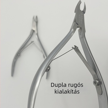 D-07 Rozsdamentes acél köröm- és kutikula olló, orosz stílusú manikűr készlet