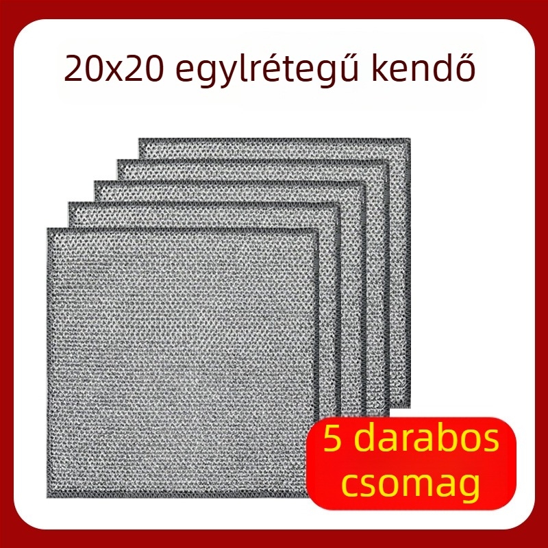 Kétszínű mikroszálas edénytörlő acélhuzallal, 40 cm, extra vastag, olajálló, kétszintes konyhai rongy