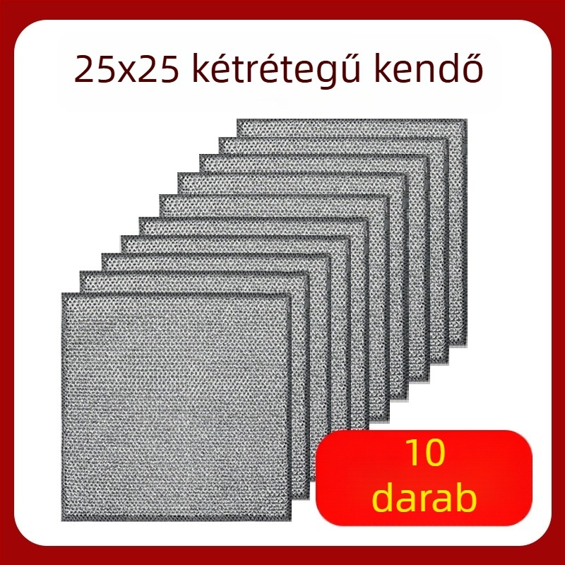 Kétszínű mikroszálas edénytörlő acélhuzallal, 40 cm, extra vastag, olajálló, kétszintes konyhai rongy