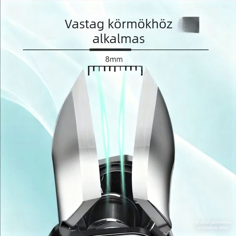 Rozsdamentes acélból készült körömvágó, ferde végű, nagy nyílású, cseppmentes dizájn