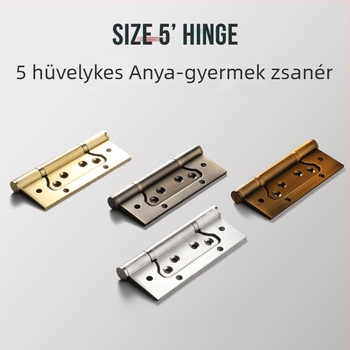 Howty 5 hüvelykes vastagított rozsdamentes acél ajtózsanér faajtókhoz, csapágyas, csendes, összecsukható