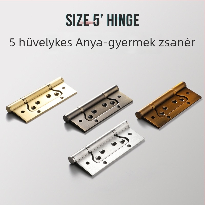 Howty 5 hüvelykes vastagított rozsdamentes acél ajtózsanér faajtókhoz, csapágyas, csendes, összecsukható