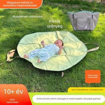 Személyre szabható vállpántos piknik takaró, 100×100 cm, vízálló és nedvességálló, hordozható kültéri használatra
