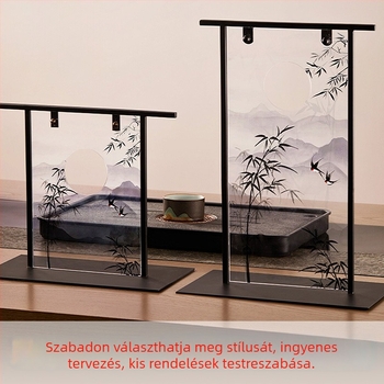 Egyedi kiállítási állvány új kínai stílusban, kis képernyővel, antik stílusú dekoratív darab dolgozószobába, teaházba, teafőasztalhoz és előcsarnoki dekorációhoz