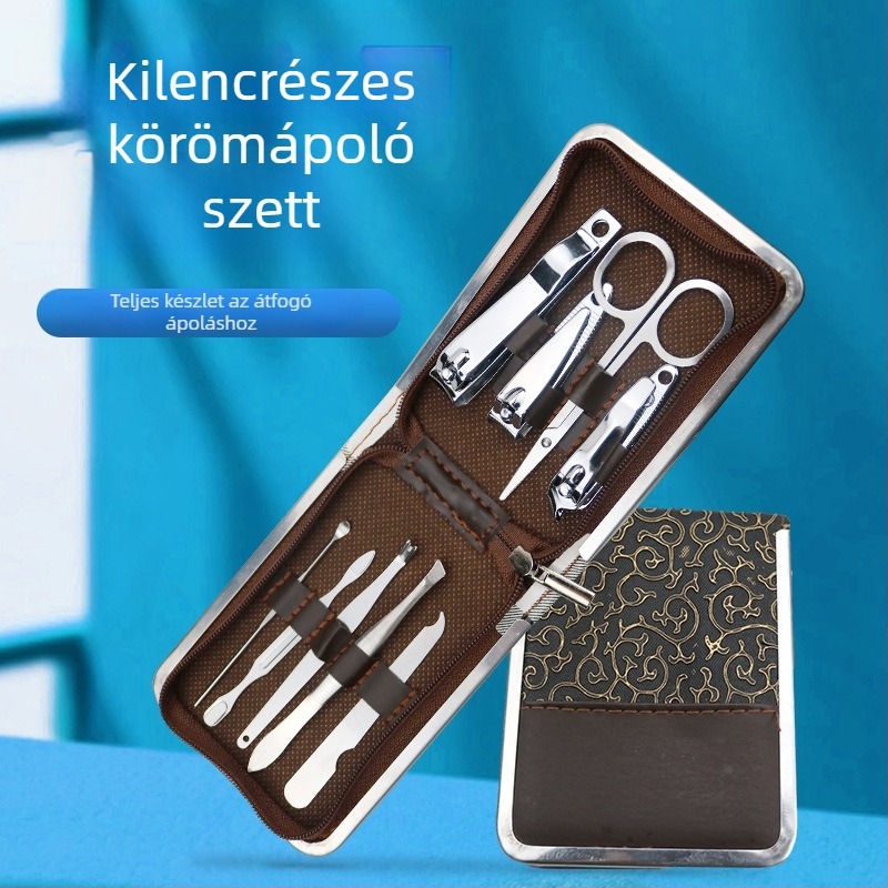 Nemesacél pedikűr készlet – körömvágó és egyéb eszközök, wolframacélból készült szett