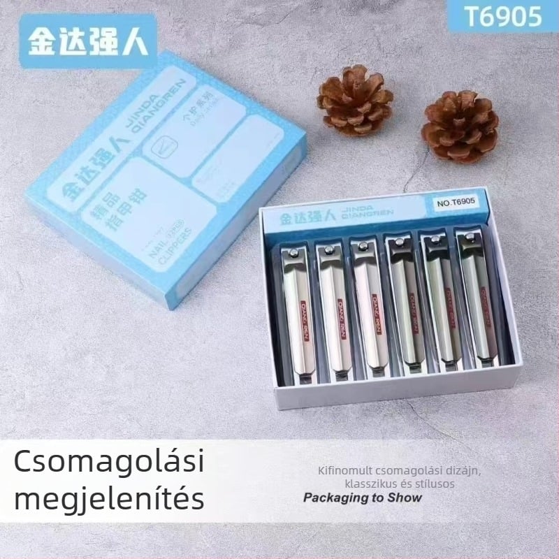 Nagy szénacél körömvágó olló, sík szájjal, háztartási használatra