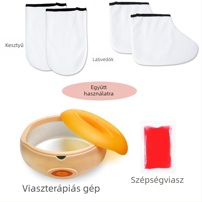 Pamutból készült, hőszigetelt gyantaterápiás kesztyű manikűrhöz