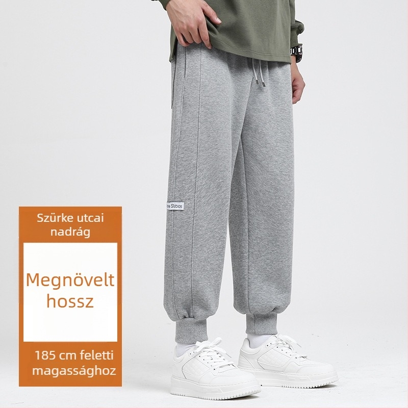 Férfi patchwork sportos nadrág, lazított szabás, mindennapi viselet, tavasz 2026