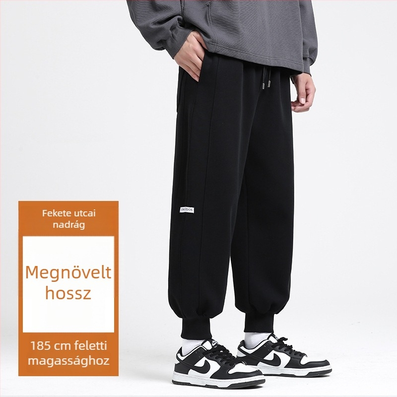 Férfi patchwork sportos nadrág, lazított szabás, mindennapi viselet, tavasz 2026