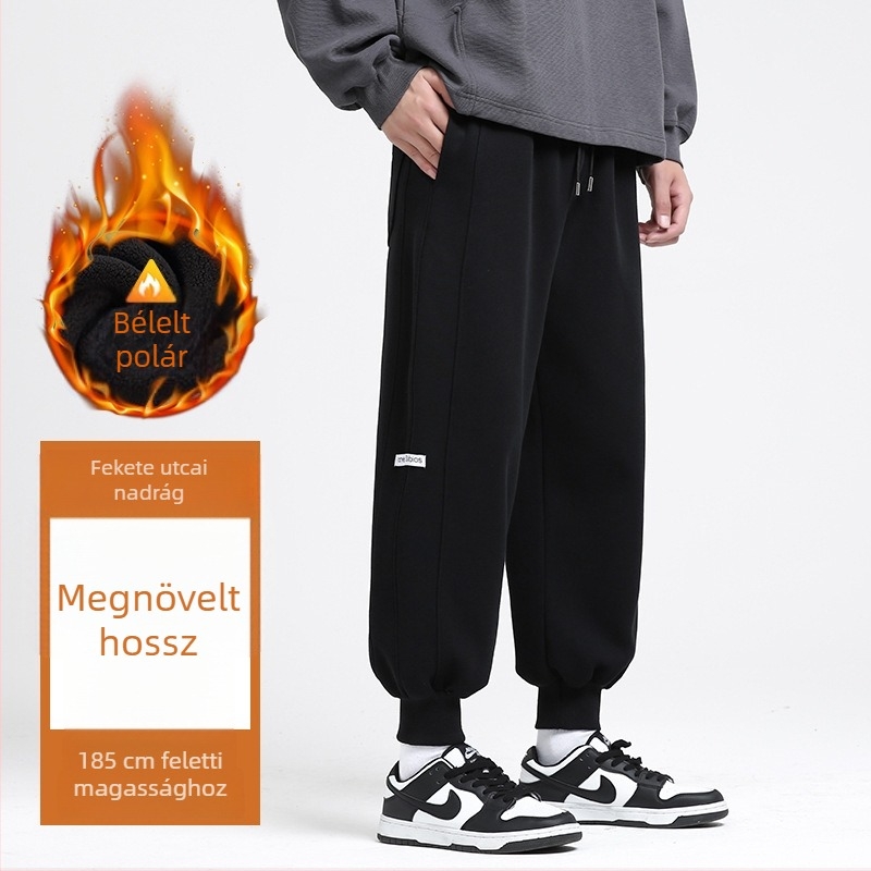 Férfi patchwork sportos nadrág, lazított szabás, mindennapi viselet, tavasz 2026