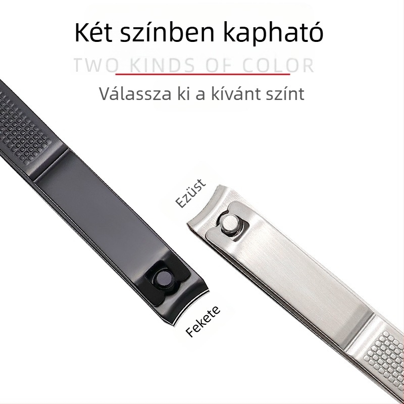 Rozsdamentes acél körömvágó, hordozható, nagy méretű, otthoni használatra
