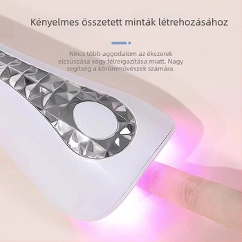Japán stílusú kézben tartott UV/LED körömlámpa piros fénnyel, mini vezeték nélküli töltéssel, hordozható fototerápiás gyorsszárítású lámpa körmökhoz