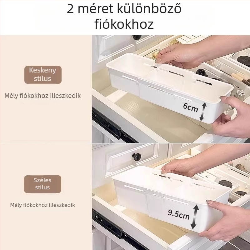 Kihúzható fiókos gyógyszer tároló doboz rekeszekkel – otthoni használatra
