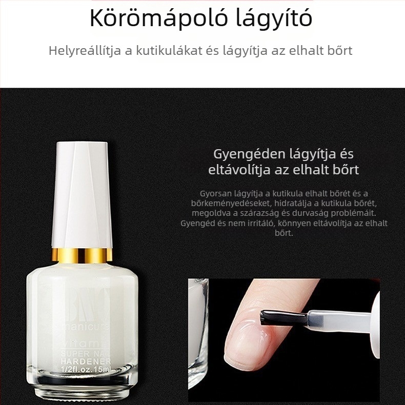 Körömépítő olaj sorozat: kalciummal dúsított alapozó olaj, tápláló olaj, köröm fényesítő olaj, lágyító, 15 ml