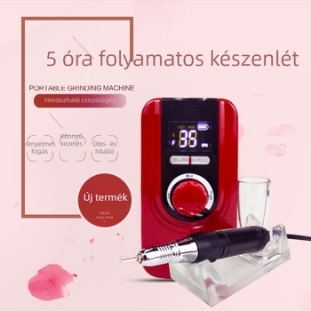 Tölthető körömcsiszoló kijelzővel, 35000 RPM, hordozható elektromos körömcsiszoló a körmök eltávolítására és polírozására