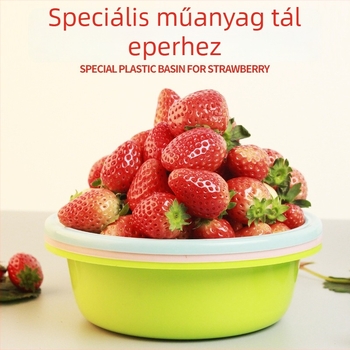 Műanyag edény eper szedéséhez, elérhető 1 kg, 1,5 kg, 2 kg és 2,5 kg méretekben