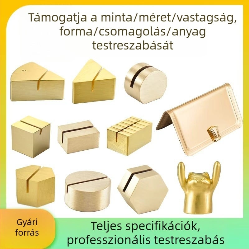 Raktáron: gravírozott logóval ellátott réz/bronz kártyatartó alap, képeslap- és fényképtartó, árjelzővel
