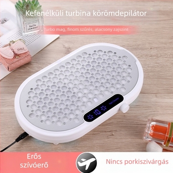 Két turbóval rendelkező manikűr porgyűjtő, nagy teljesítmény, hálózatról működtetett, két ventilátor