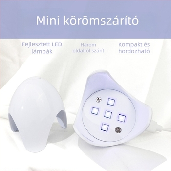 JUJUNICE DK Mini LED Körömlámpa Gel Lakkhoz – Otthoni Használat, Medúza Formájú