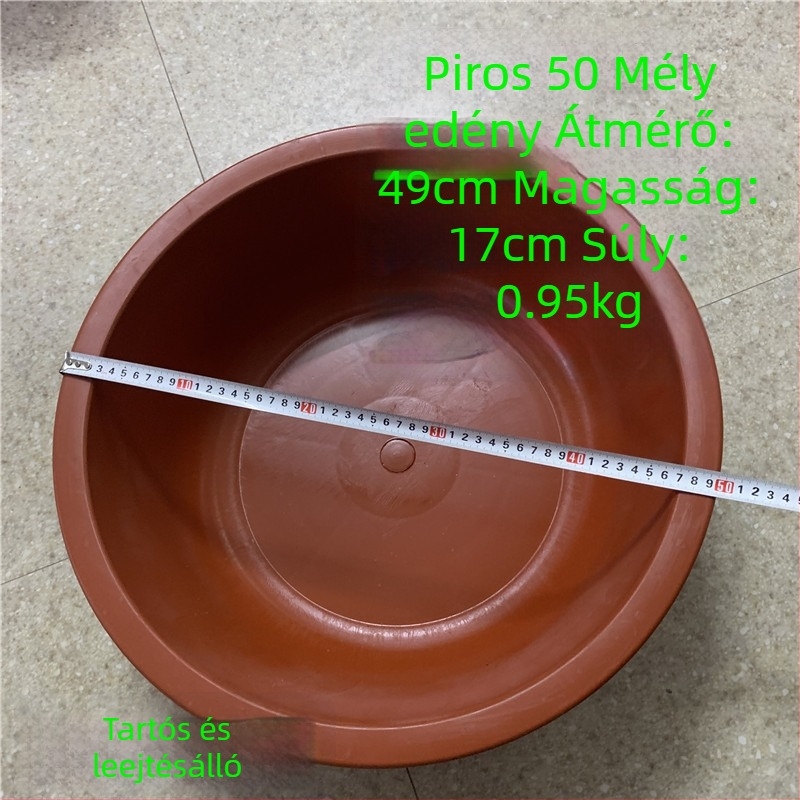 Jinwang átlátszó, vastag gumiból készült mosókád - piros, törhetetlen, sokoldalú használatra (mosás, fürdés, víz tárolása).