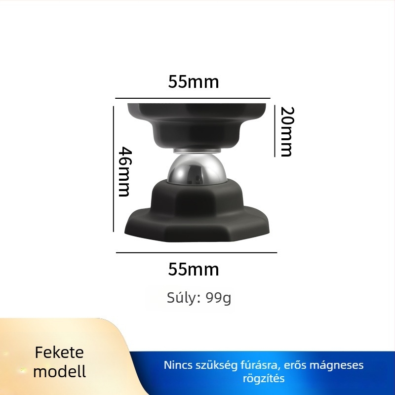 Fúrás nélküli mágneses ajtó stopper, szilikon, rejtett szerelés