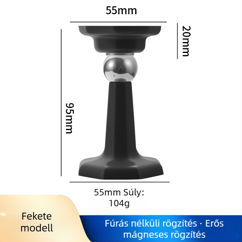Fúrás nélküli mágneses ajtó stopper, szilikon, rejtett szerelés
