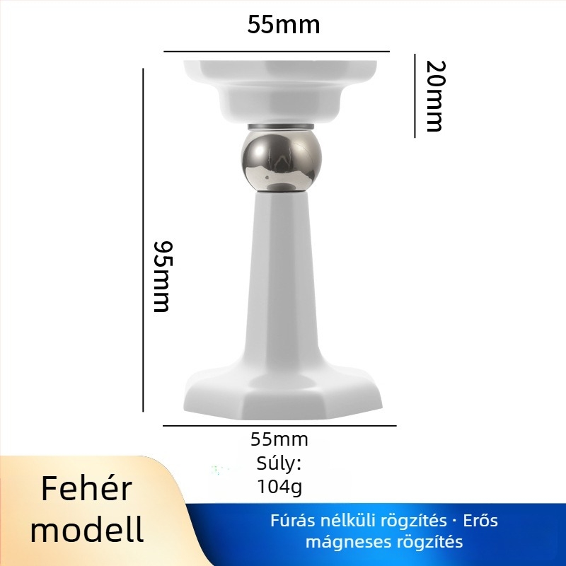 Fúrás nélküli mágneses ajtó stopper, szilikon, rejtett szerelés