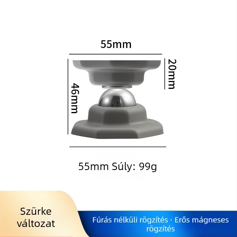 Fúrás nélküli mágneses ajtó stopper, szilikon, rejtett szerelés