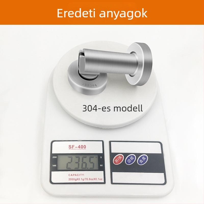 304 rozsdamentes acélból készült, fekete, masszív mágneses ajtózáróelem