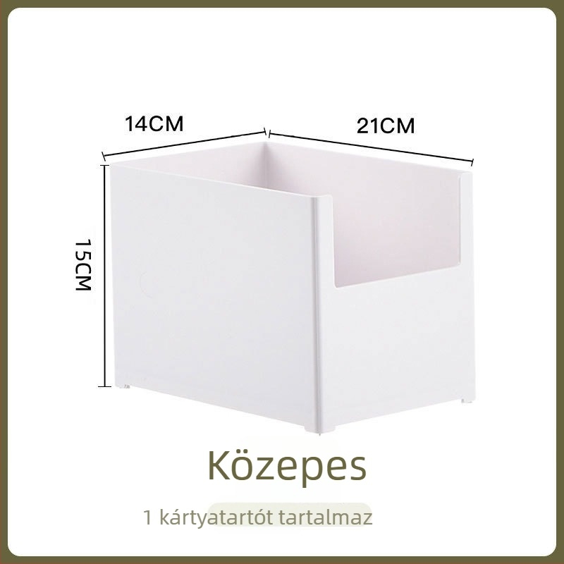 Derékszögű tárolódoboz asztali használatra, japán stílusú műanyag rendszerező, szekrény elválasztó, kozmetikai tárolás