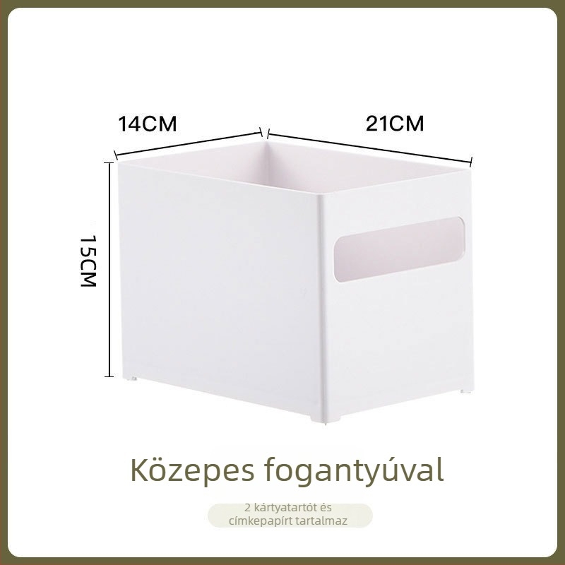 Derékszögű tárolódoboz asztali használatra, japán stílusú műanyag rendszerező, szekrény elválasztó, kozmetikai tárolás