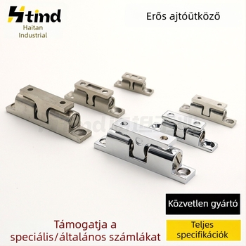 Ajtó érintő mechanizmus golyóval – ajtóütköző, cink ötvözet, krómozott felület, falra szerelés