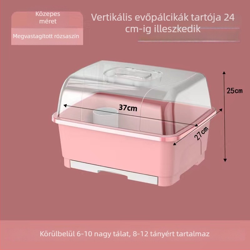 Konyhai tálak és evőeszközök tárolója leeresztő polccal – edények rendezéséhez a konyhában