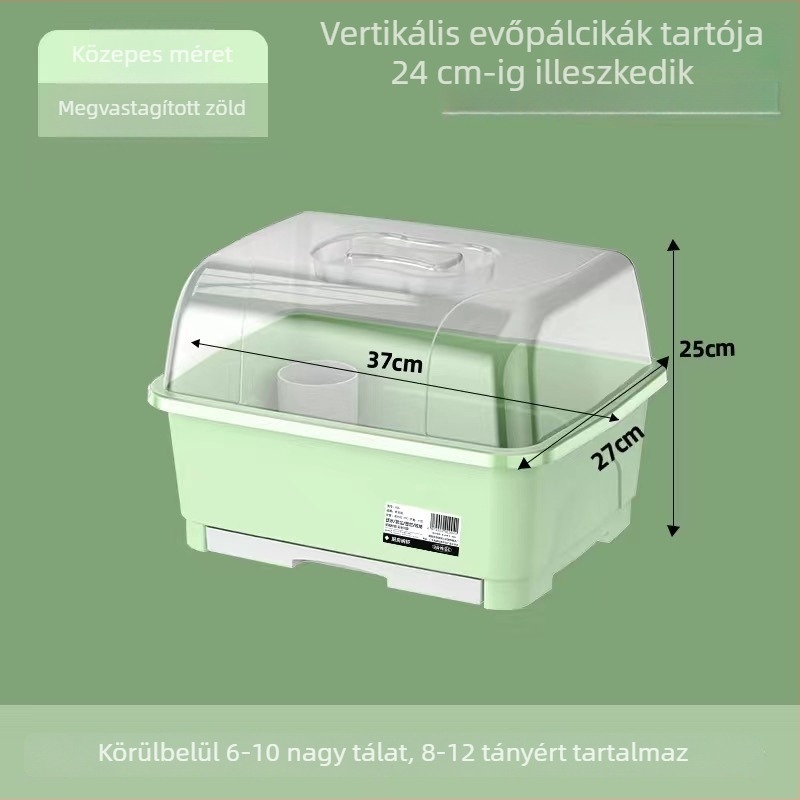 Konyhai tálak és evőeszközök tárolója leeresztő polccal – edények rendezéséhez a konyhában