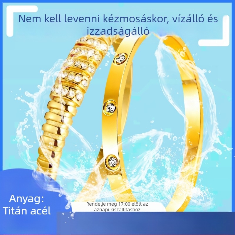 Női szív alakú rozsdamentes acél karkötő, megfizethető luxus, divatos, minimalist és sokoldalú, színálló