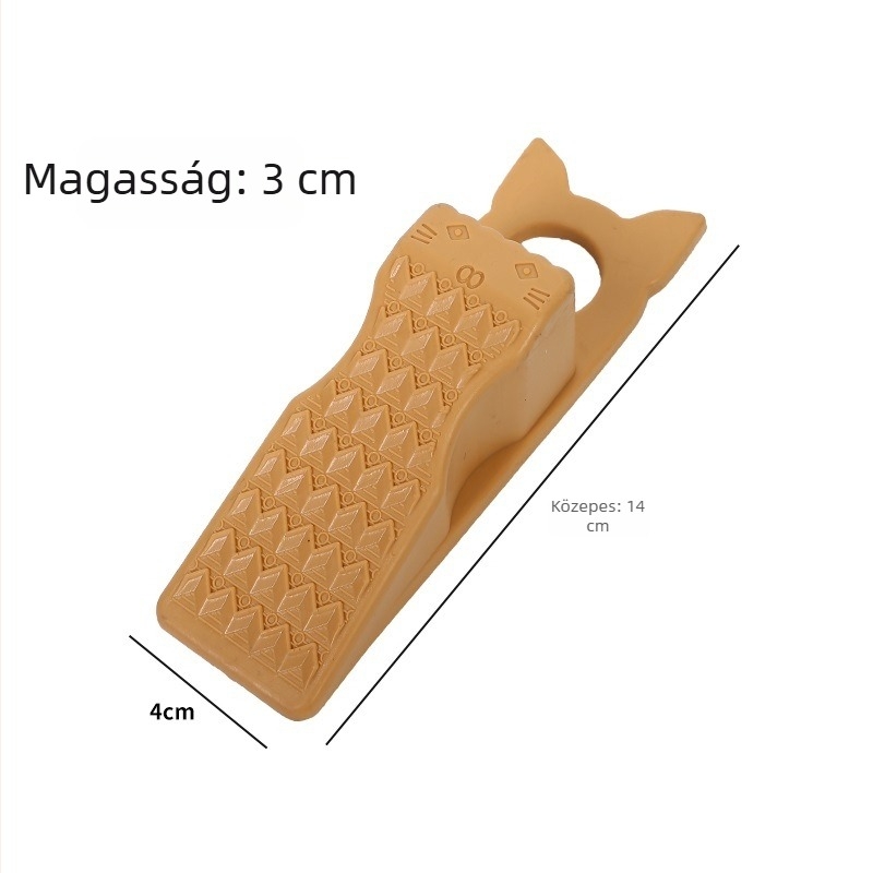 PVC ajtó stopper kampóval, szélálló gumiból készült ajtóütéscsillapító, telepítés nélküli, puha PVC