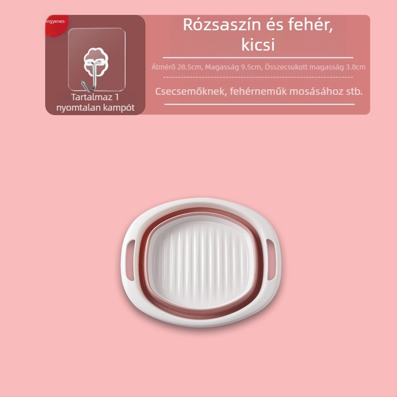Összecsukható szilikon mosómedence, nagy kapacitású, otthoni használatra, hordozható utazásokhoz, mosáshoz és lábáztatáshoz