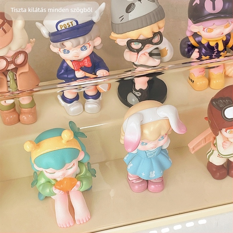 Dóra figura kiállító vitrín otthoni használatra, átlátszó akril kijelző doboz LEGO figurákhoz és rejtett dobozokhoz